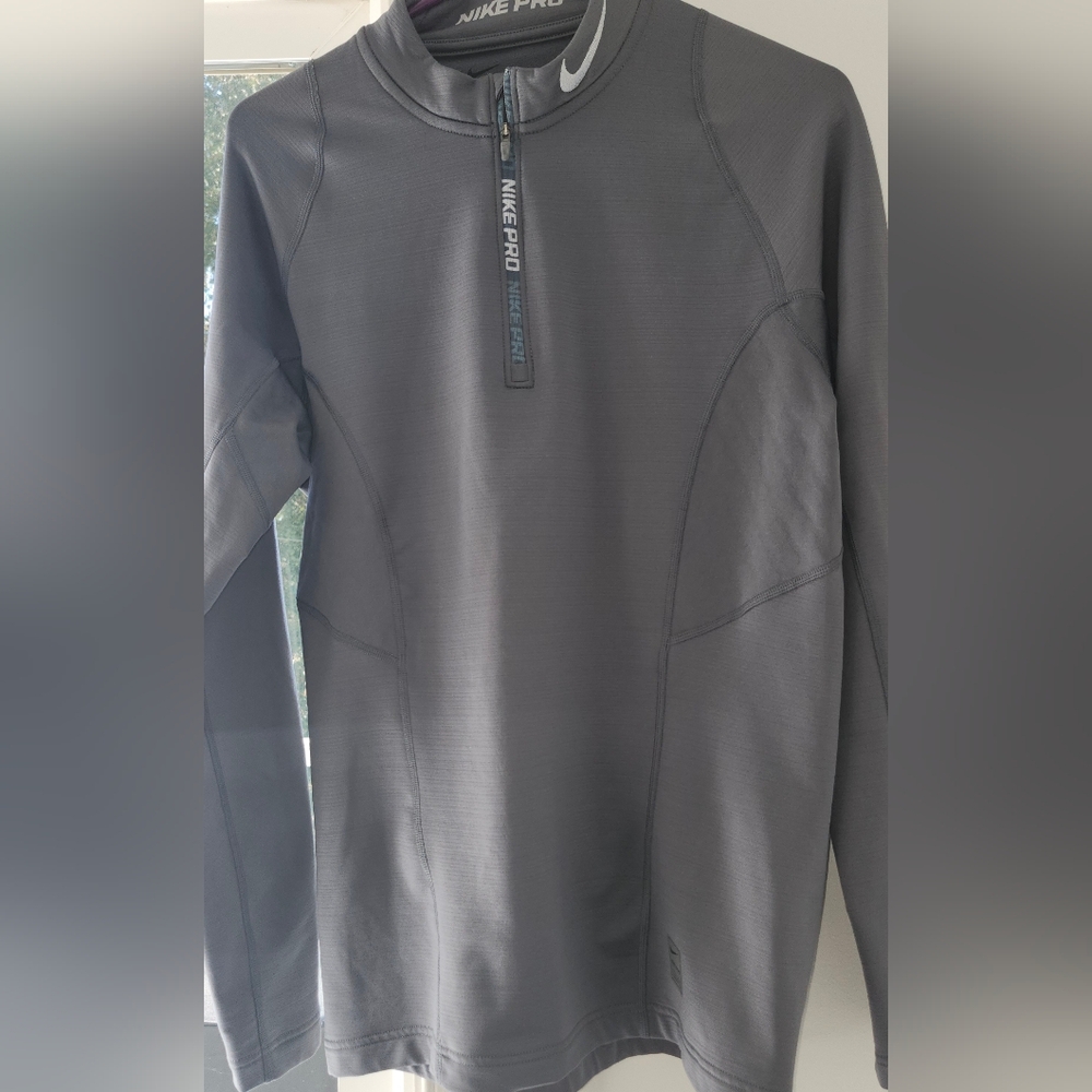 Nike Pro Hyper Warm Gray Long Sleeve Top